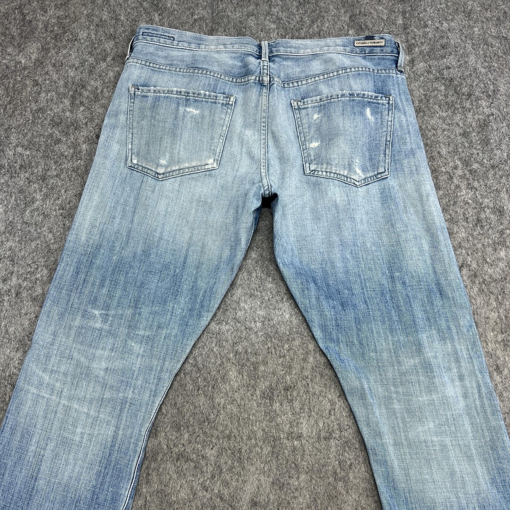 Citizens Of Humanity Emerson Jeans Womens 28 Blue Slim Boyfriend Distressed - Picture 13 of 16